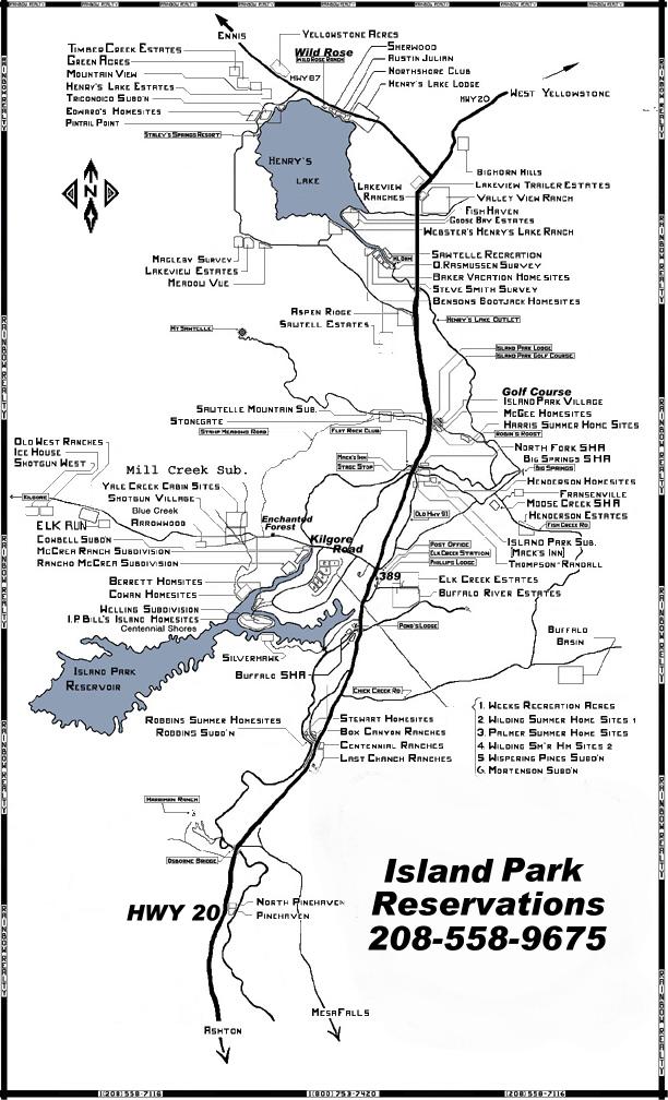 Island Park Subdivision Map