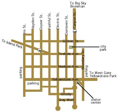 West Yellowstone Map