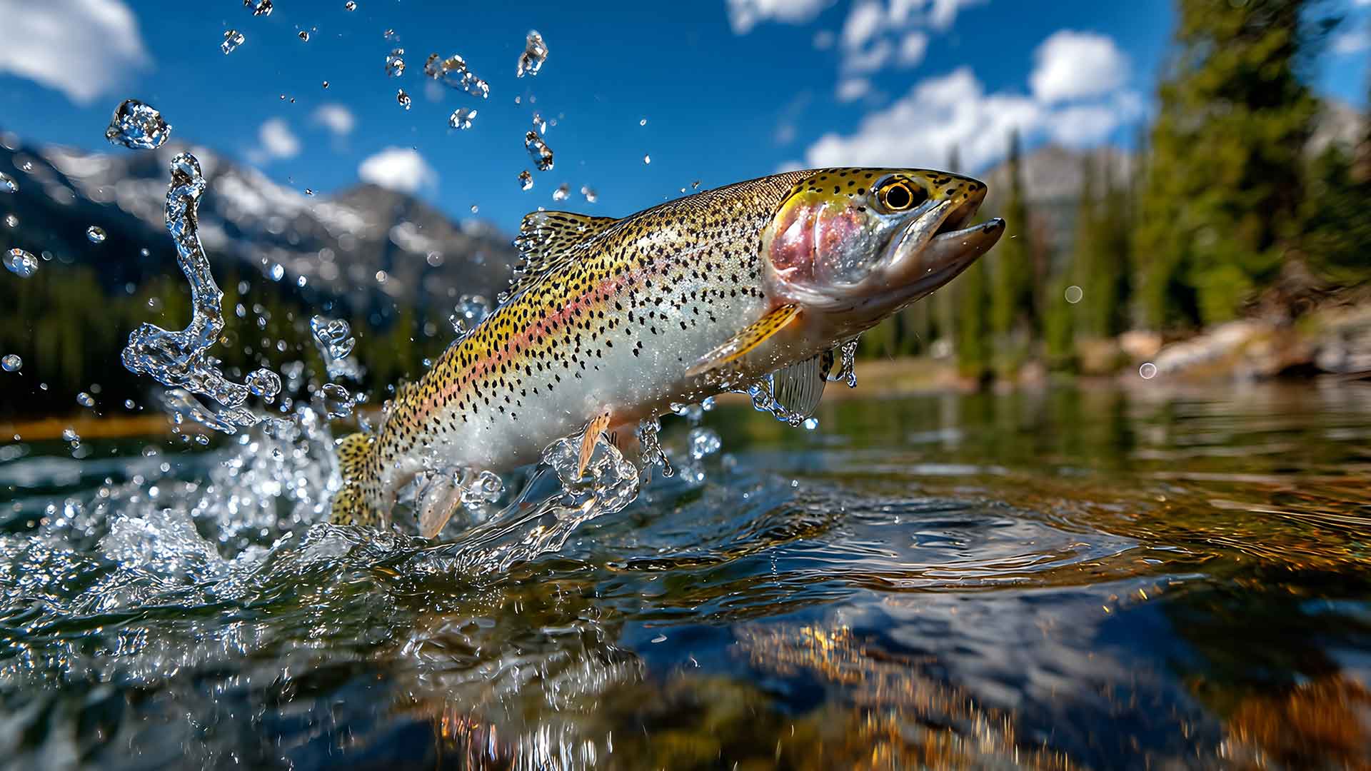 Fly fishing for rainbow trout in Island Park