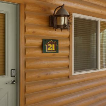 Front door entrance to the cabin.