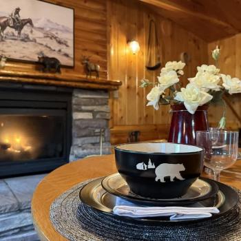 Enjoy the pass through fireplace by the dining room and living room.