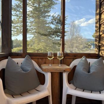 Screened in porch perfect for relaxing, but also being protected from the bugs.