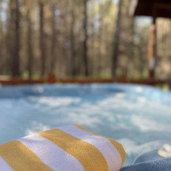 Hot tub on the deck for everyone to enjoy.
