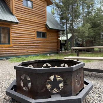 Nice graveled fire pit area. Bring your firewood.