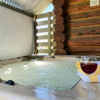 Enjoy the relaxing hot tub to unwind at night.