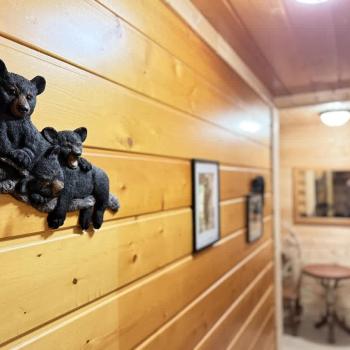 Black Bears adorn the hallway