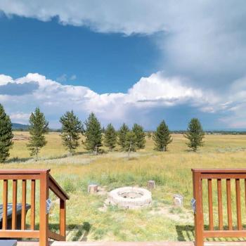 View from the deck of the cabin.