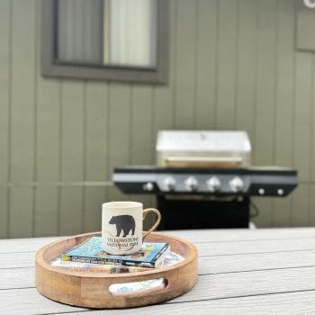 Picnic tables and grill are available outside for your use.