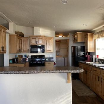 The entrance welcomes you to the kitchen area.