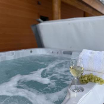 Relax in the hot tub.
