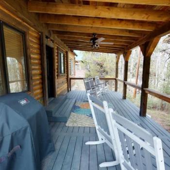 Large open deck with seating to take in the views of the surroundings.