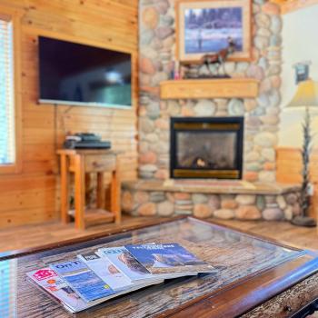 Natural light pours in through large windows, tying it all together with a view of the forest just beyond.