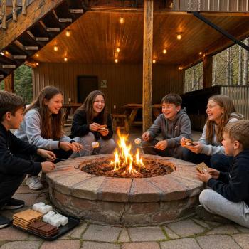 Gather around the stone fire pit on the patio! It is the perfect spot for roasting marshmallows and making sweet memories under the stars.