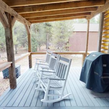 Deck is also equipped with a grill for your use.