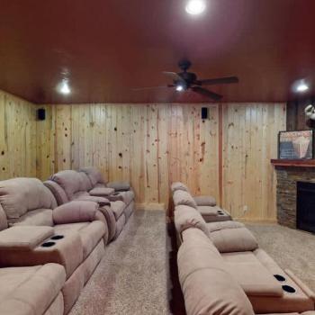 Fireplace is located here to use year round, make sure to bring your own firewood.