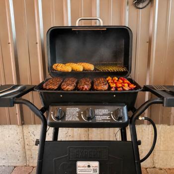 Fire up the premium outdoor gas grill to whip up a delicious barbecue dinner for your entire group after a fun day of adventure.