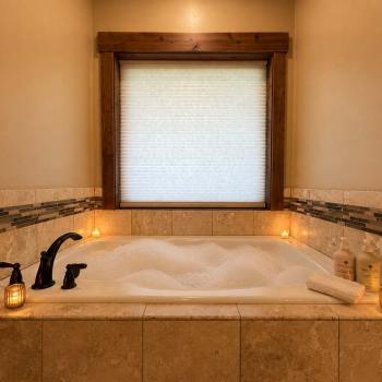 Relax in the Master bath tub