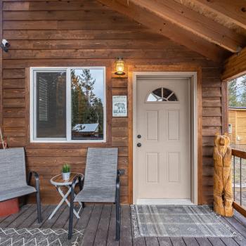 The front porch with seating and enjoying warm summer nights.