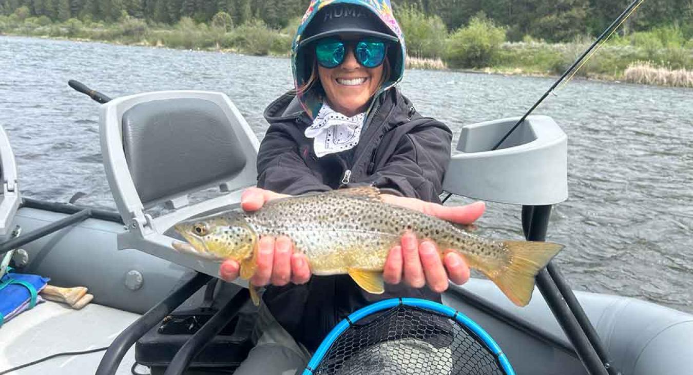 Woman fly fishing in Eastern Idaho