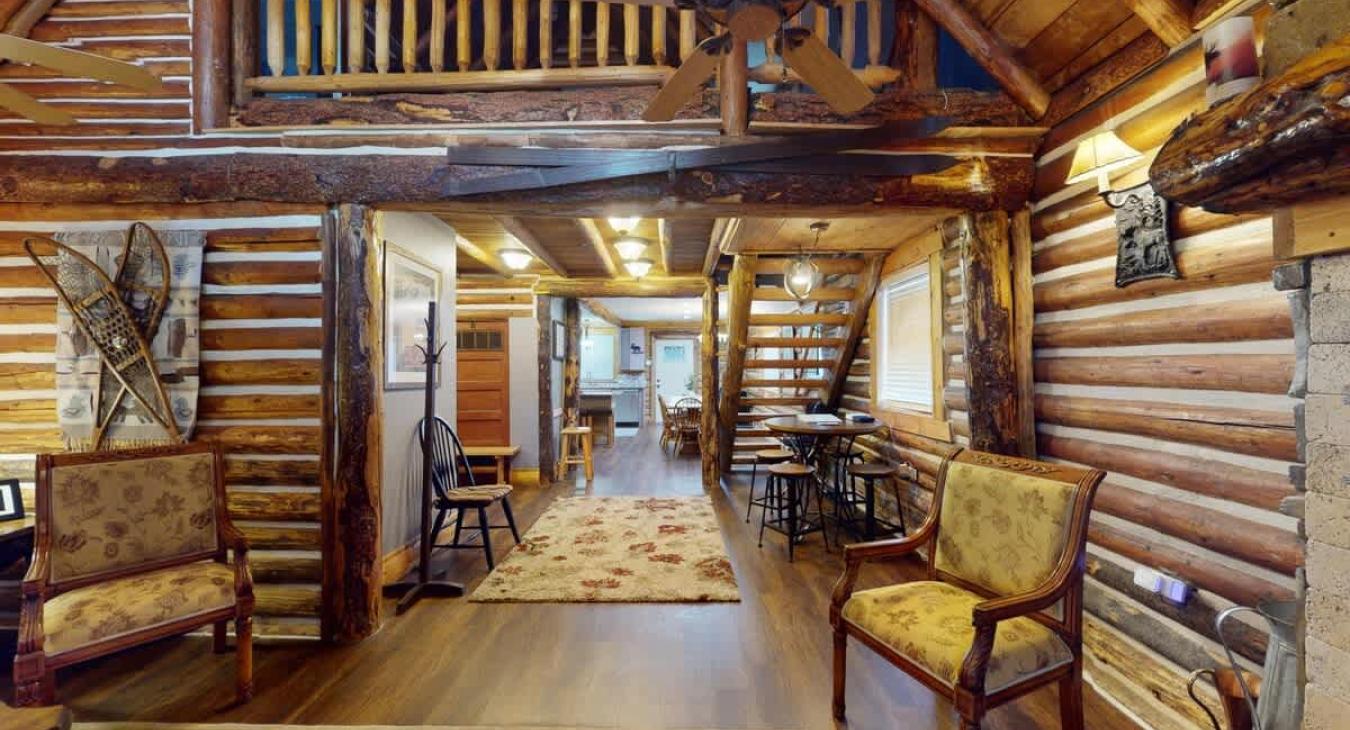 Living room opens up to the kitchen just up ahead.