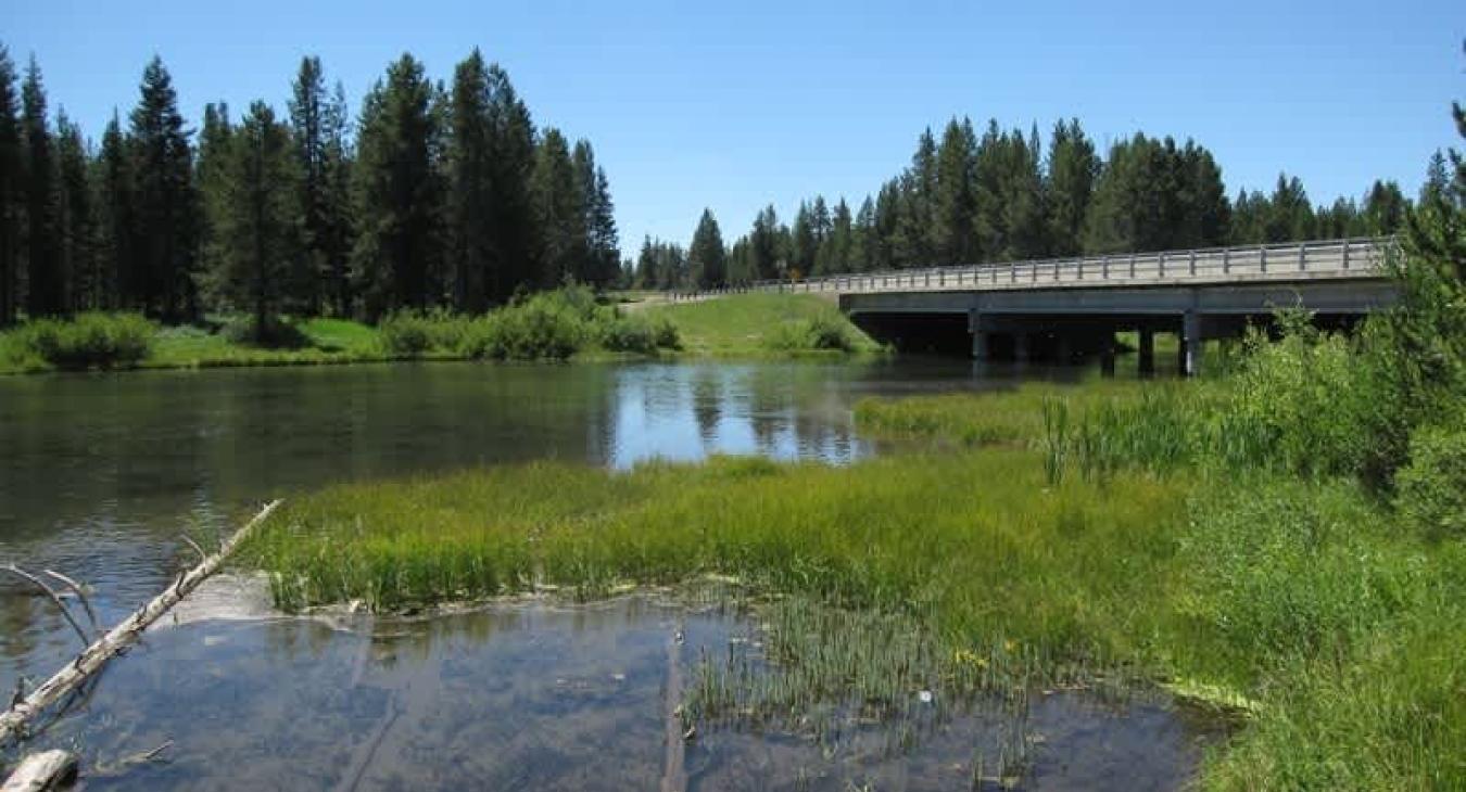 Highway 20 Bridge by Ponds Lodge & Sinclair Station.
