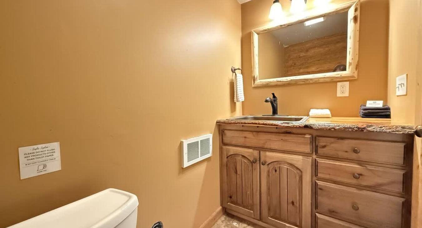 Basement half bathroom