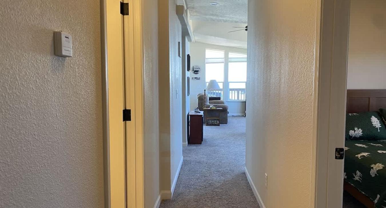 Hallway to access all the rooms.