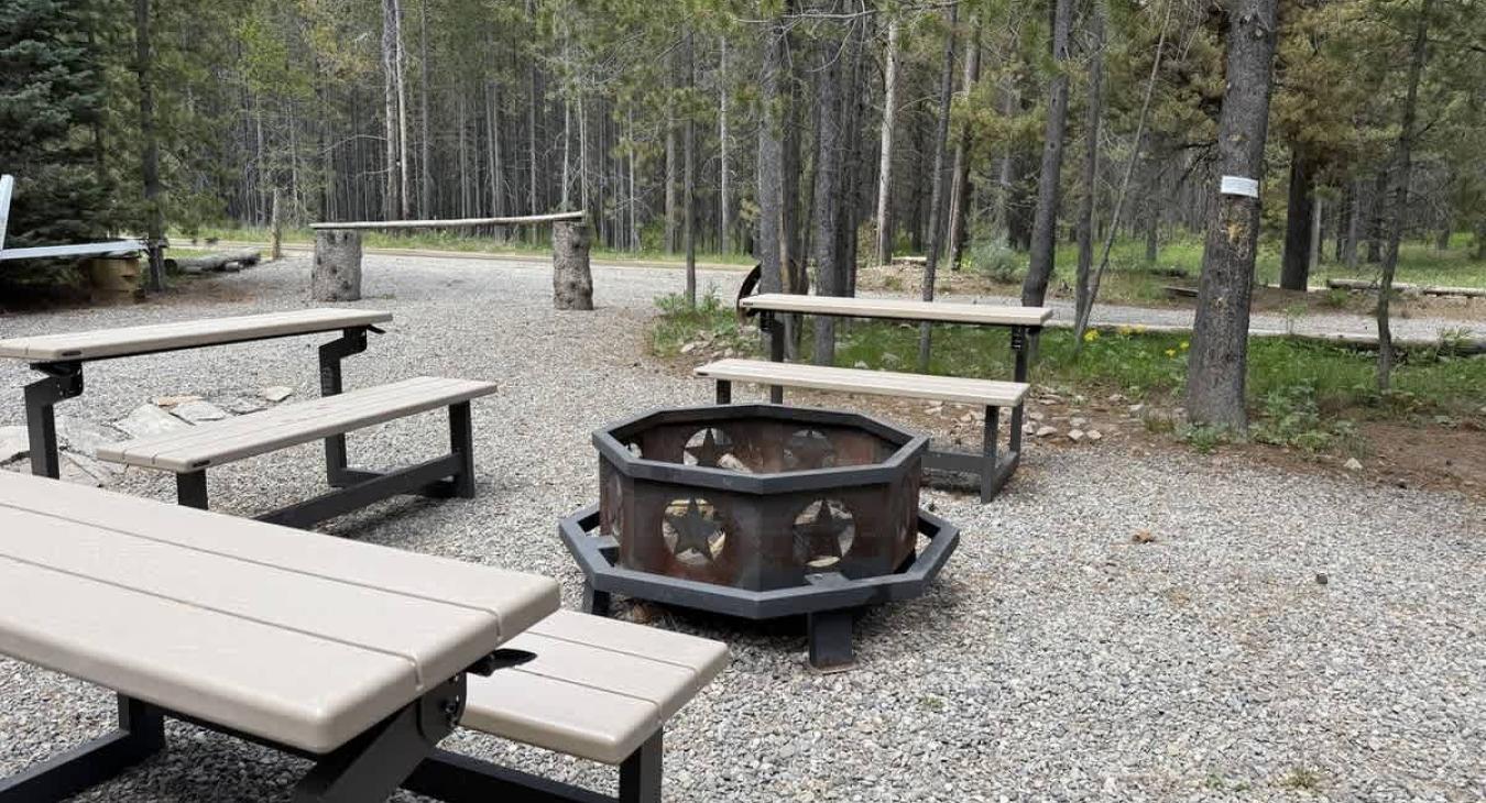 Firepit is located in the side yard. Make sure to bring your own firewood.
