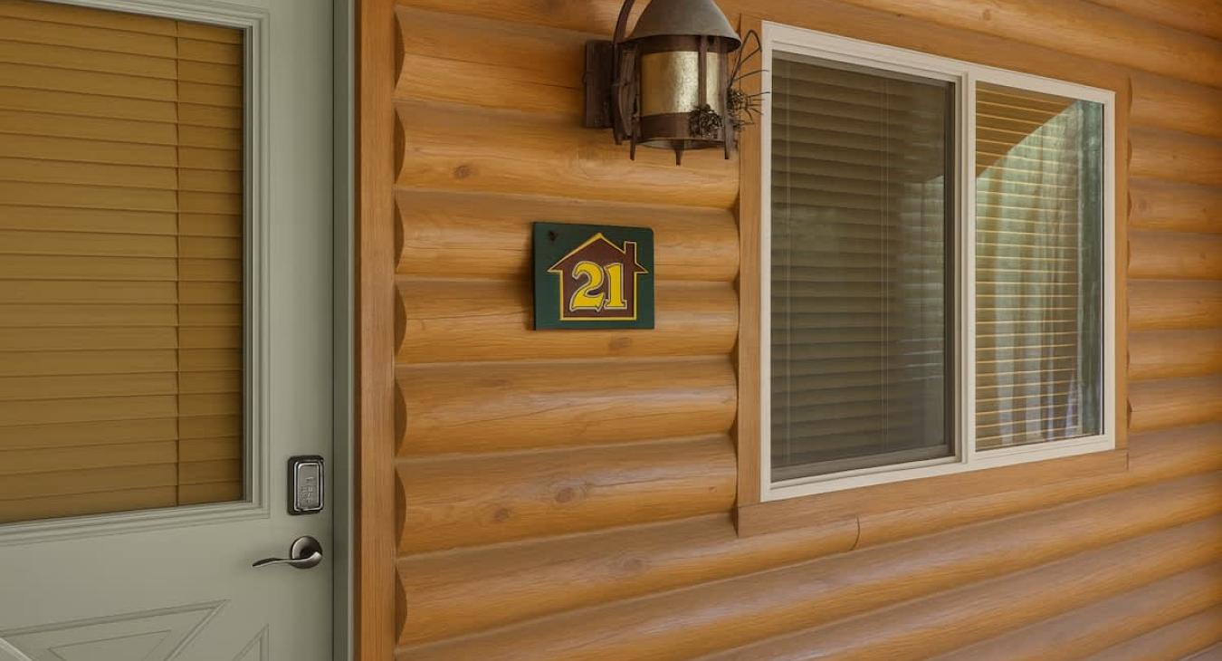 Front door entrance to the cabin.