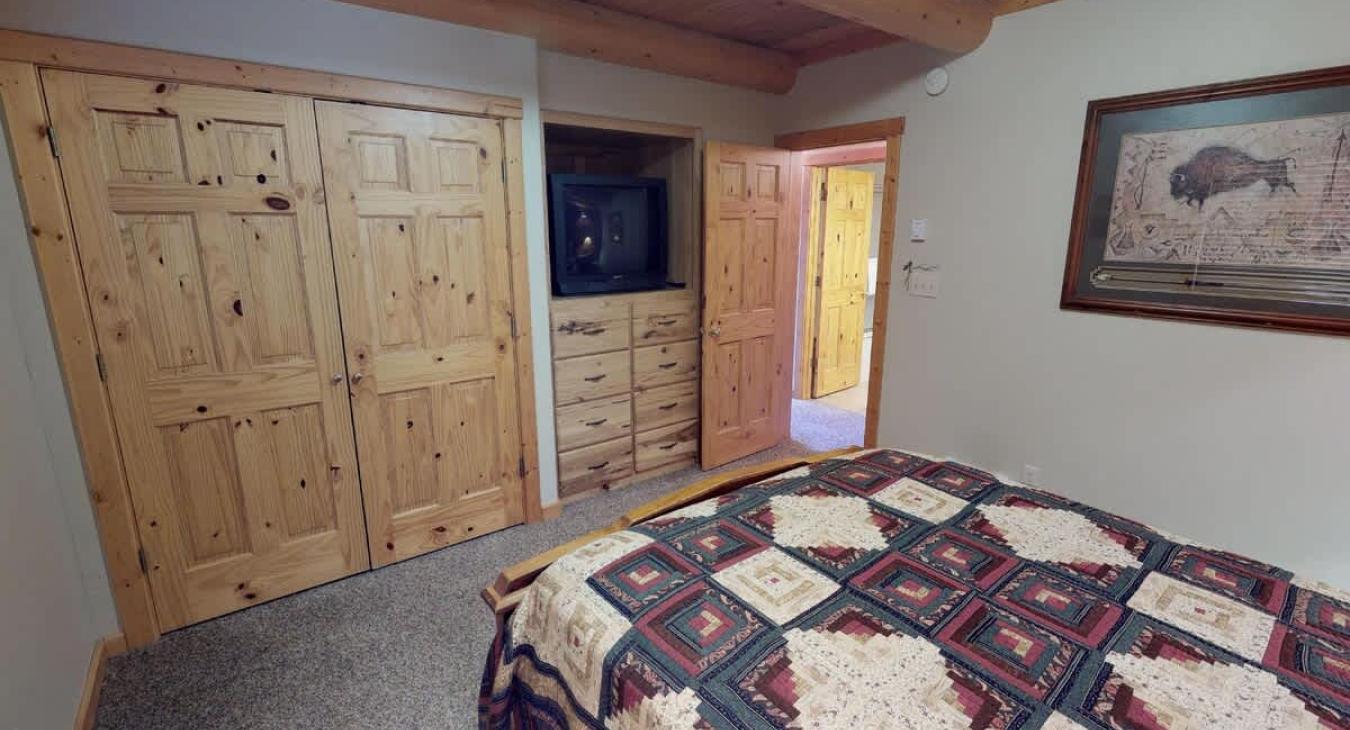 A full size closet is located in the room to store your belongings during your stay.