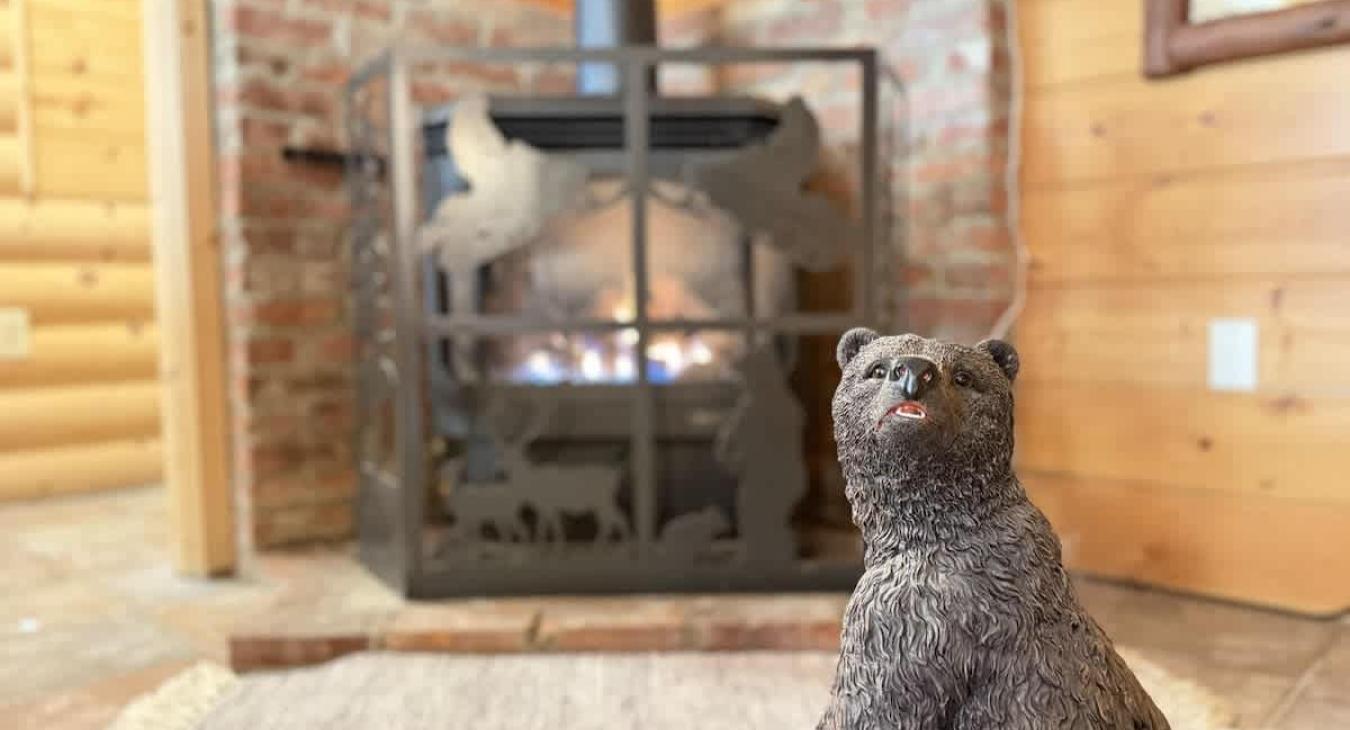 Turn on the fireplace for those cool fall evenings.