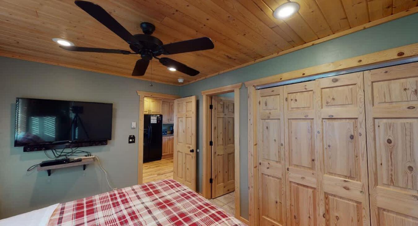 Main level bathroom has an ensuite bathroom that is also shared on the main level.