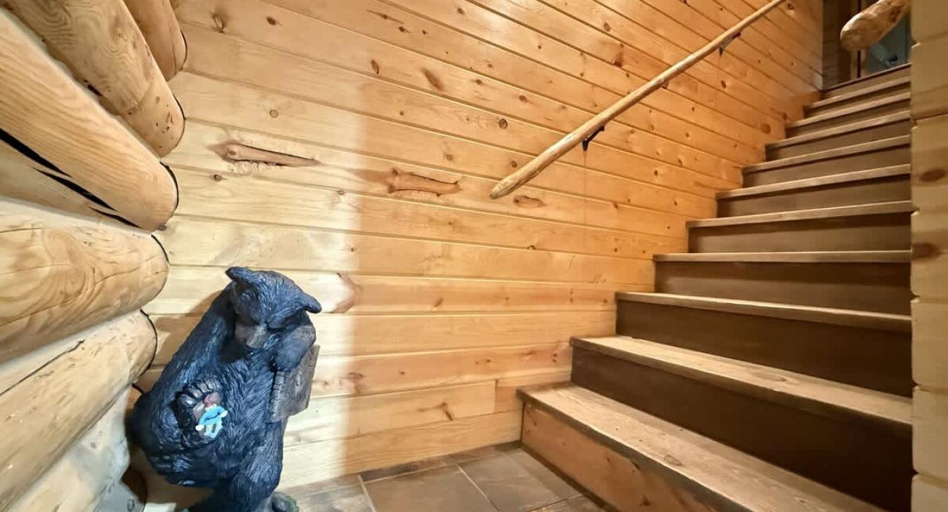 Stairs to the living area