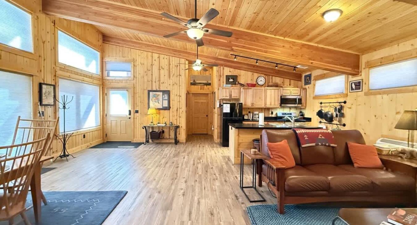 Large open living room to relax after a day outdoors.