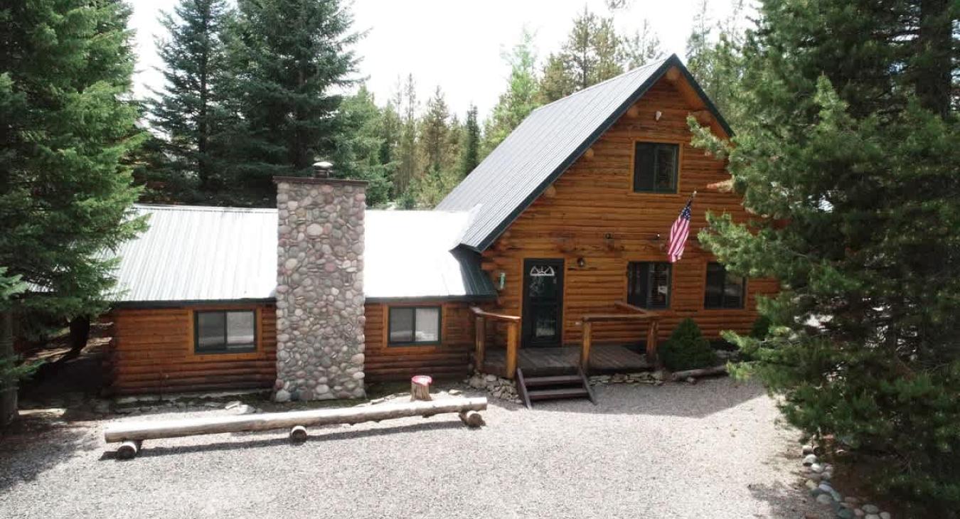 This cabin is nestled right in the trees for the perfect escape.