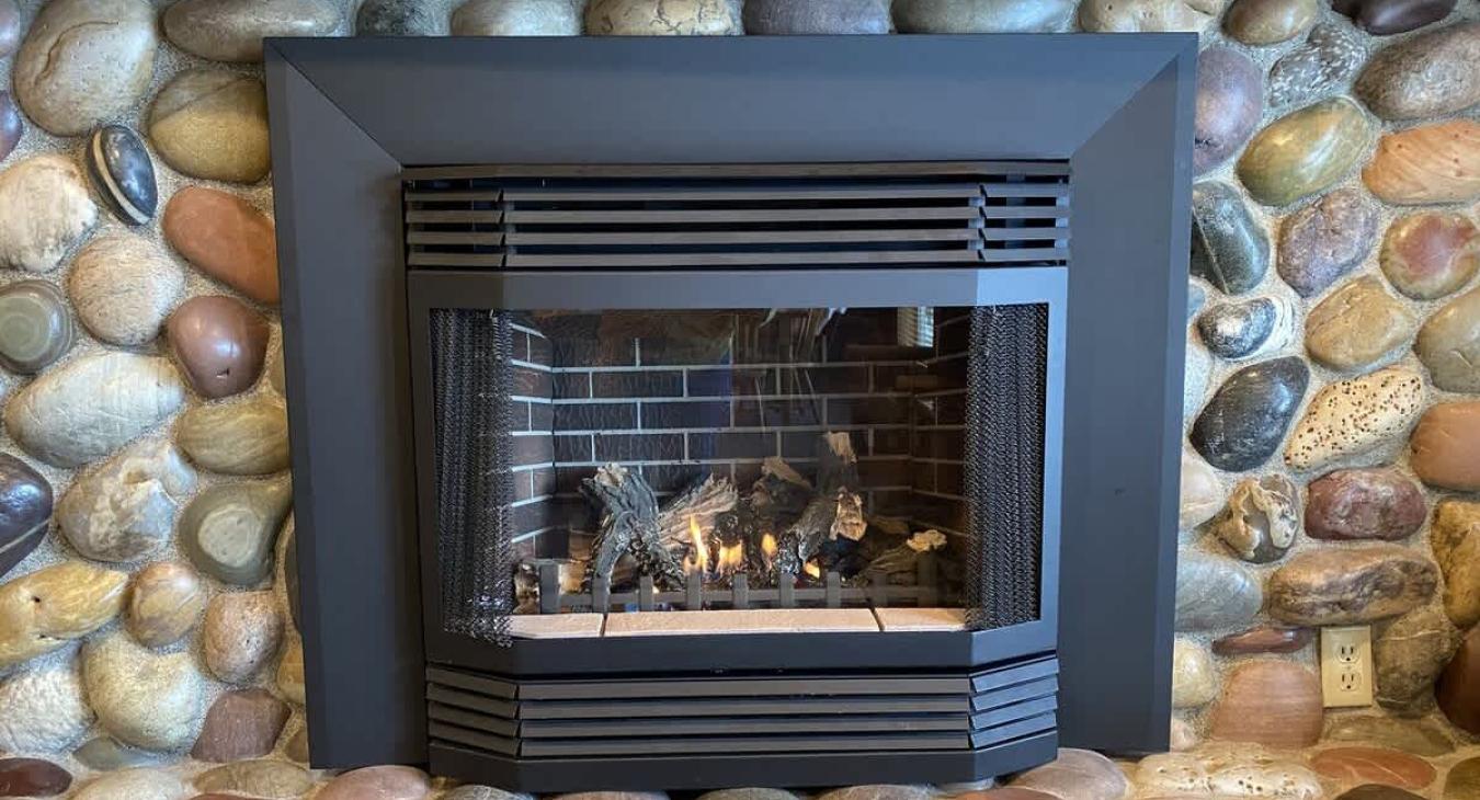 Relax by the fire after a day outdoors.