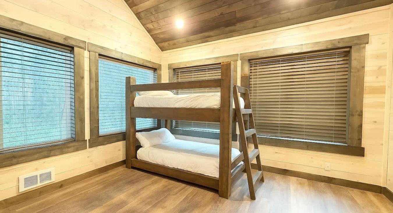 Twin bunkbed in the room off the master bedroom.
