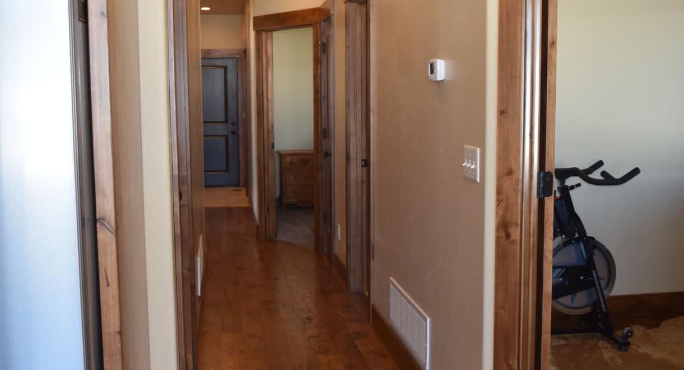 Hallway to access the rooms.0