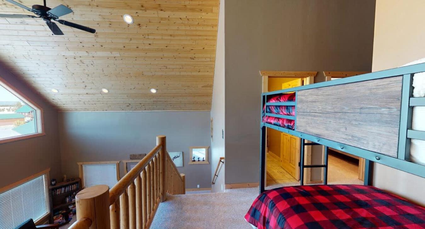 Access to the downstairs located through the stairs nearby.