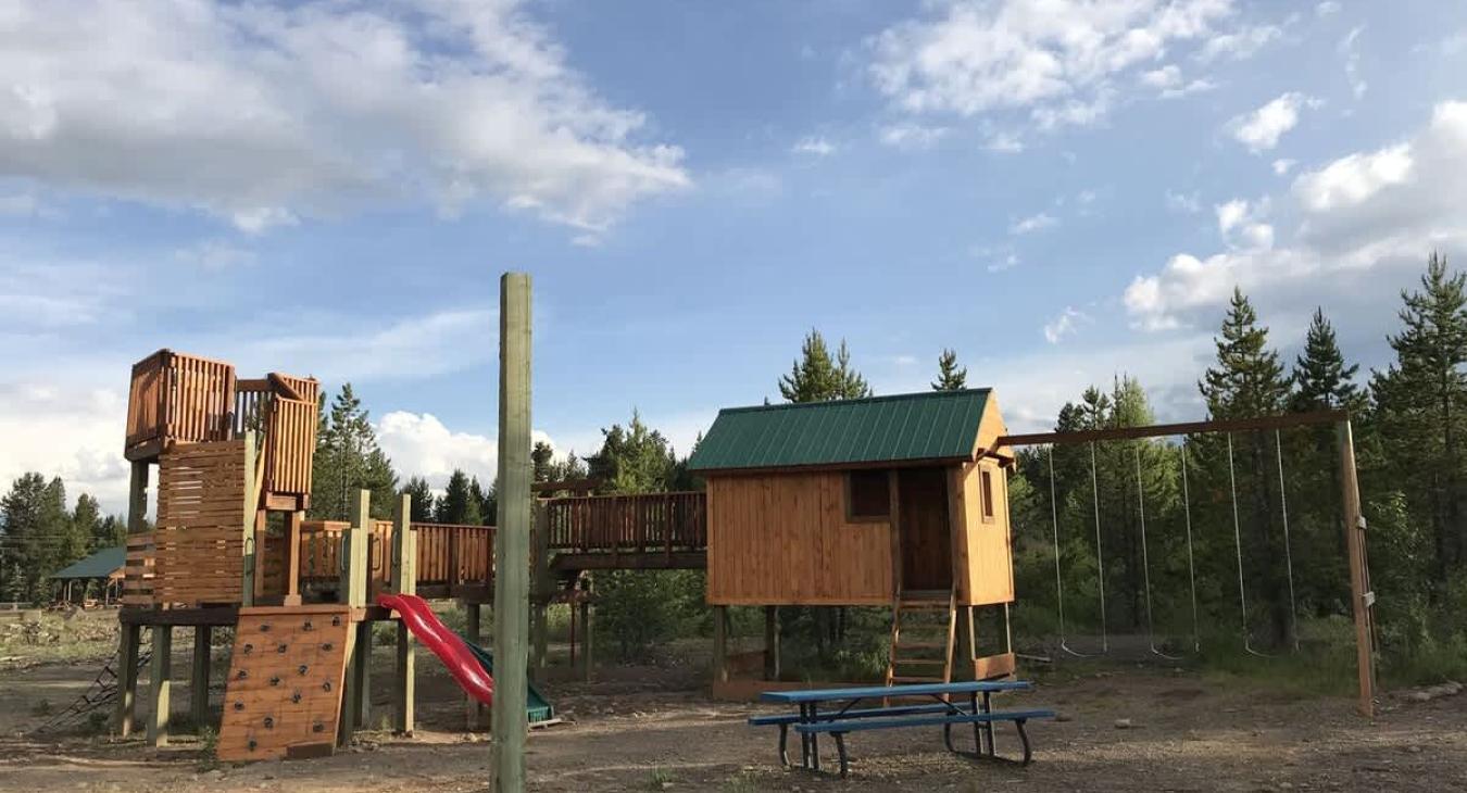 Located in Yellowstone Lux a playground for the kiddos.