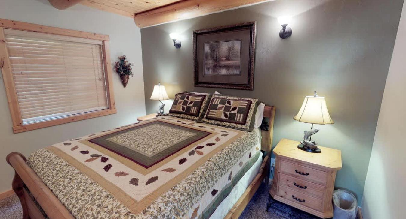 Large window that brings in lots of natural light during the day.