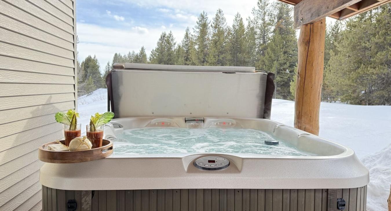 Relax after a long day in the hot tub.