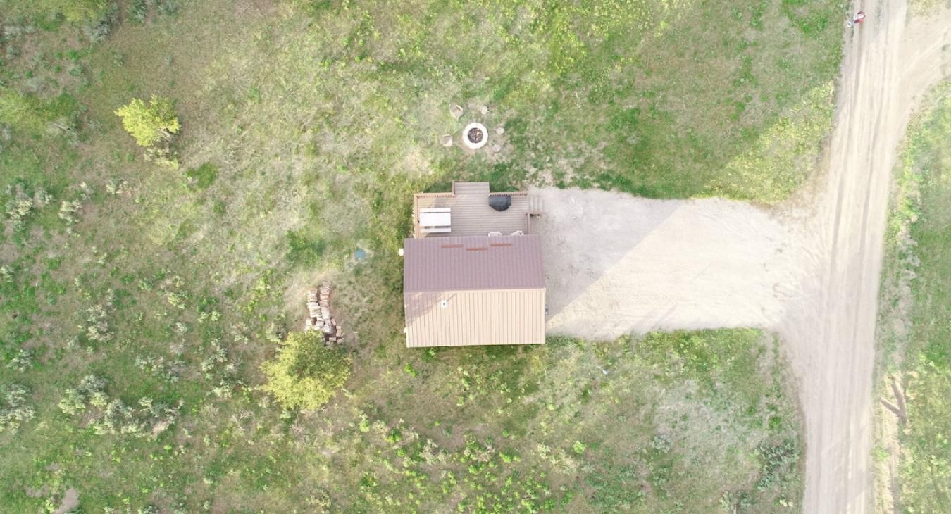 Arial view of the little house on the prairie