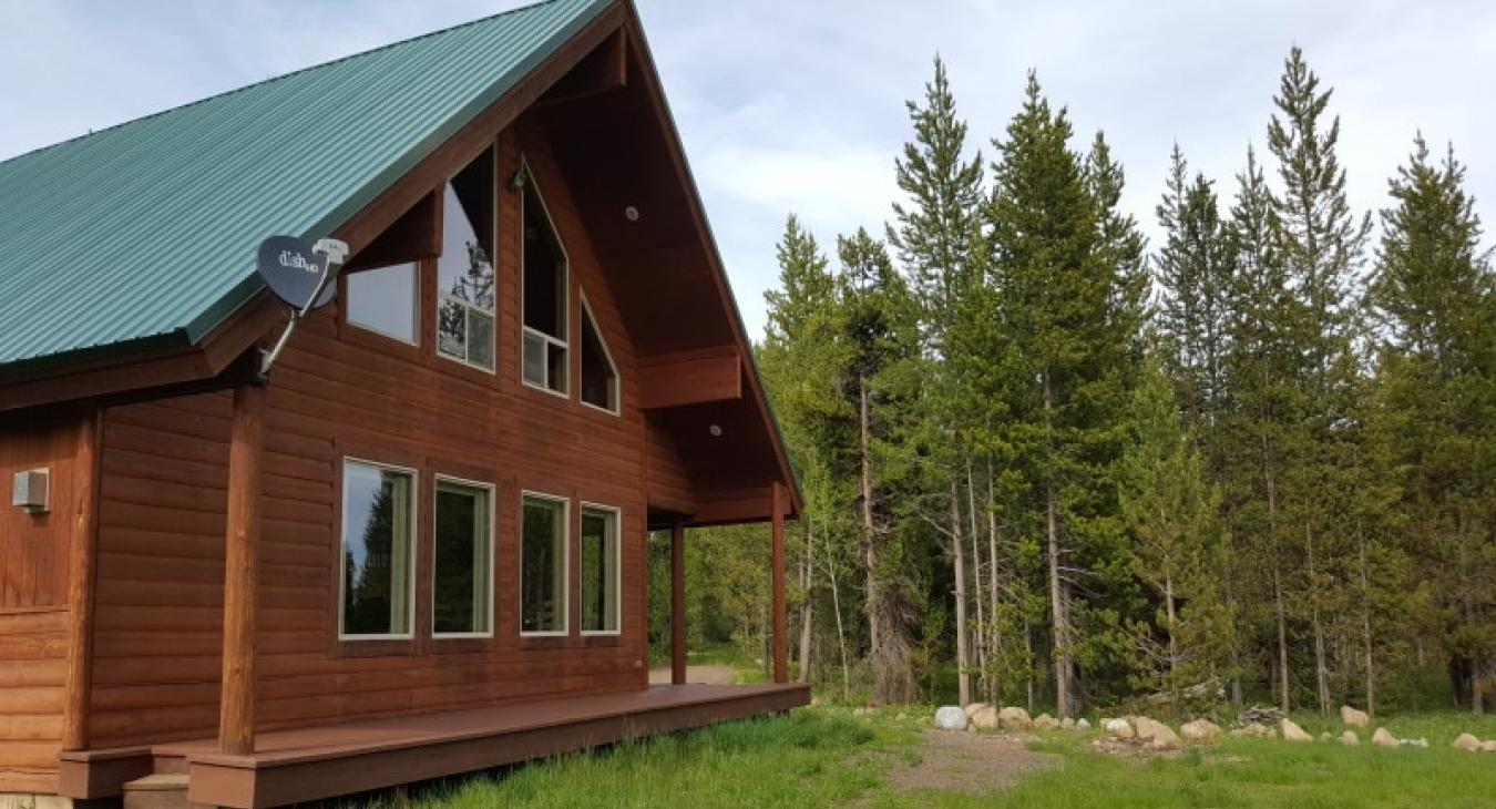Moose Creek is nestled in the towering pine trees.