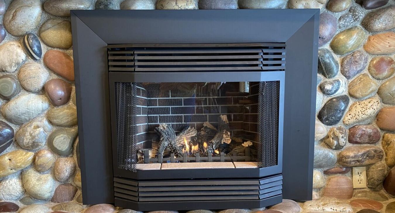 Relax by the fire after a day outdoors.