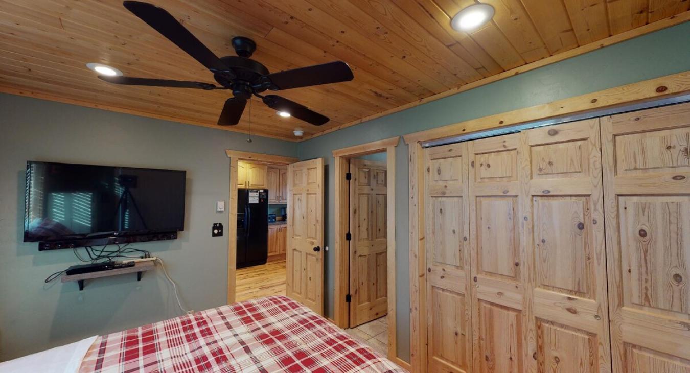 Main level bathroom has an ensuite bathroom that is also shared on the main level.