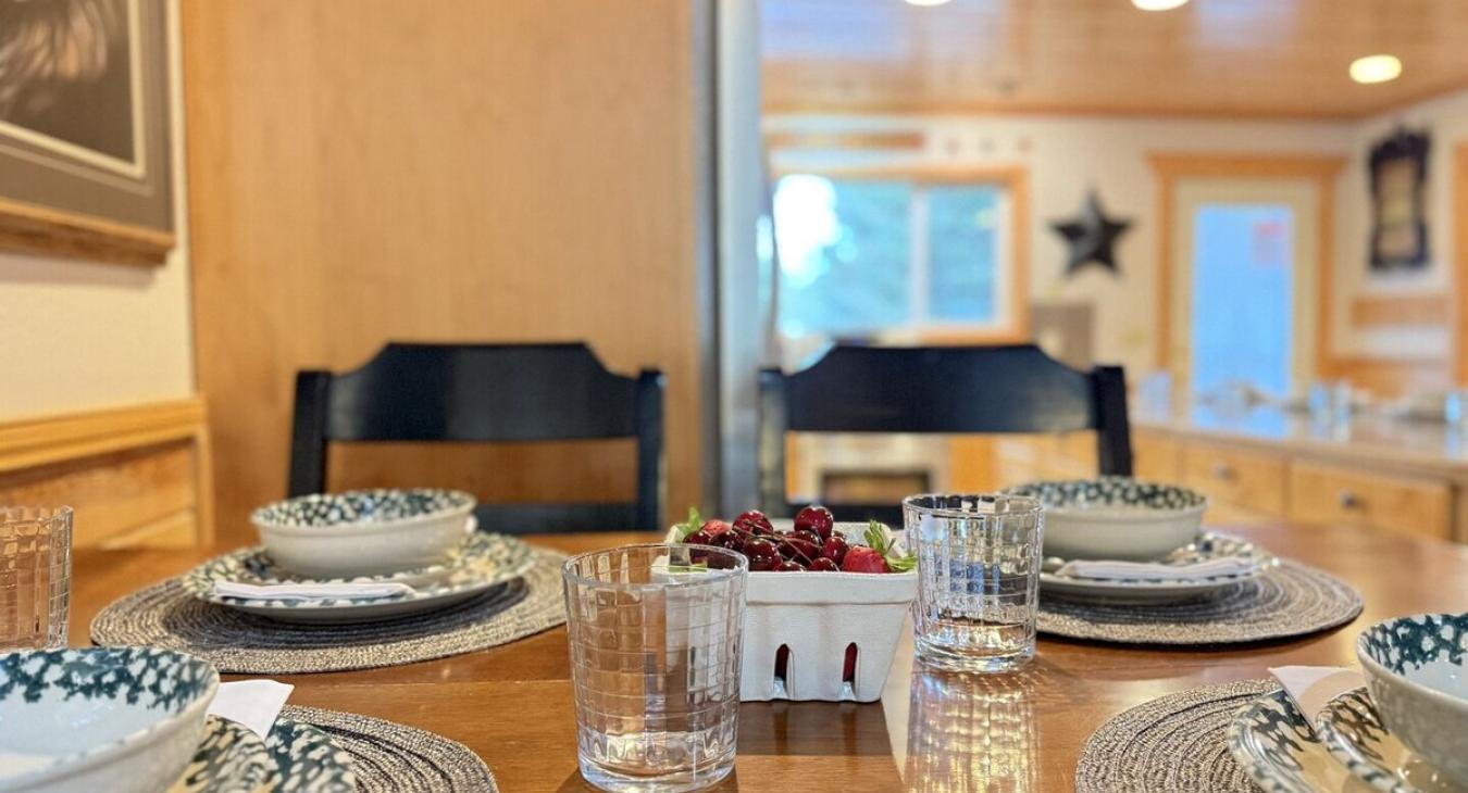 Kitchen table that seats 4.