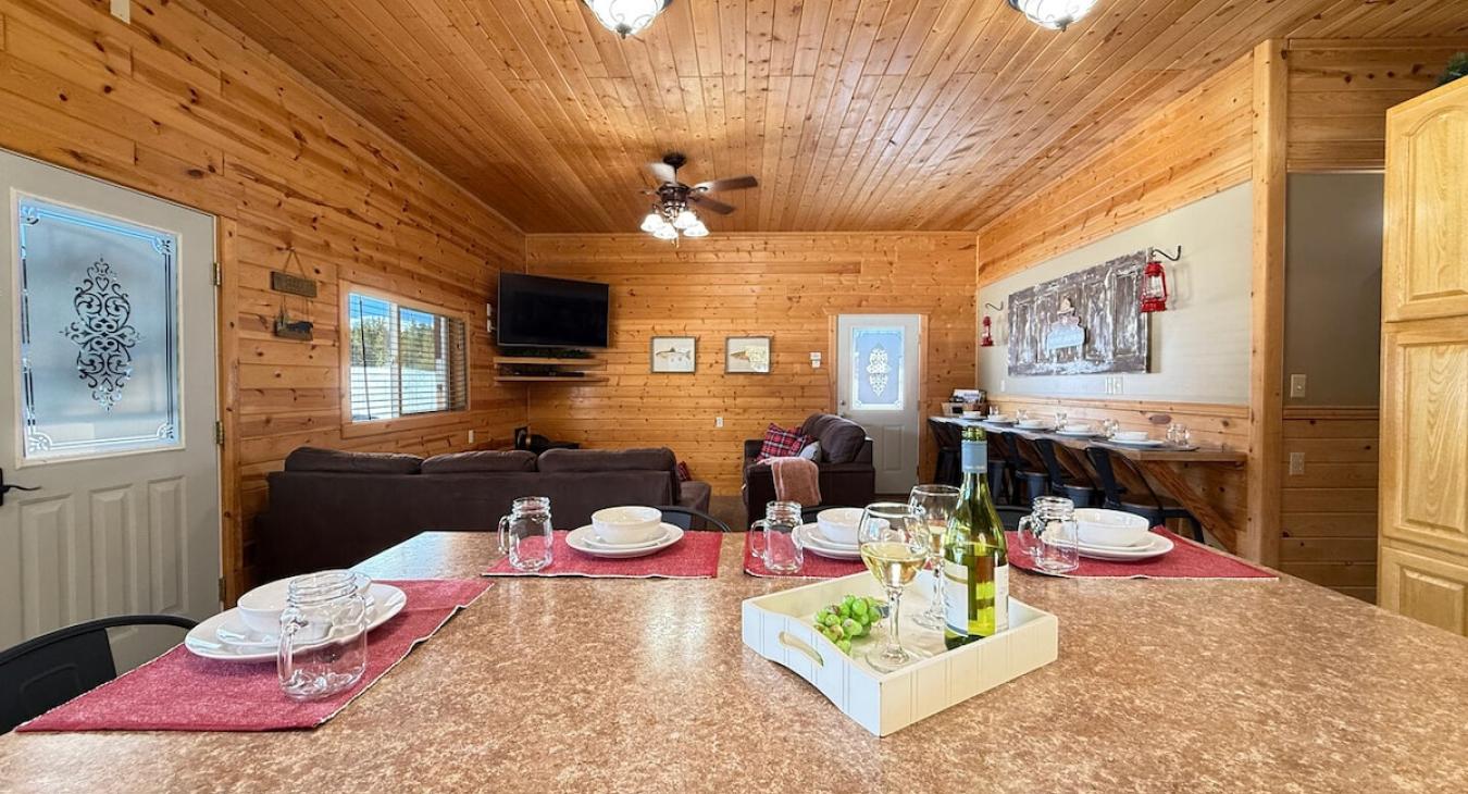 A kitchen in a cabin is the heart of the home—warm, inviting, and filled with rustic charm that makes you want to slow down and savor the moment.
