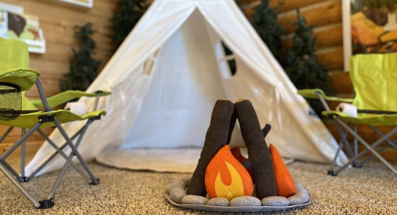 Cute play camping area.