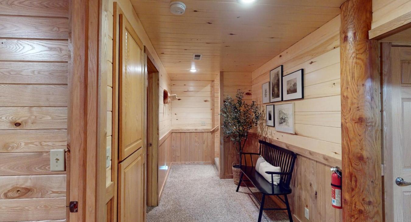 Access to the other rooms through the hallway area.